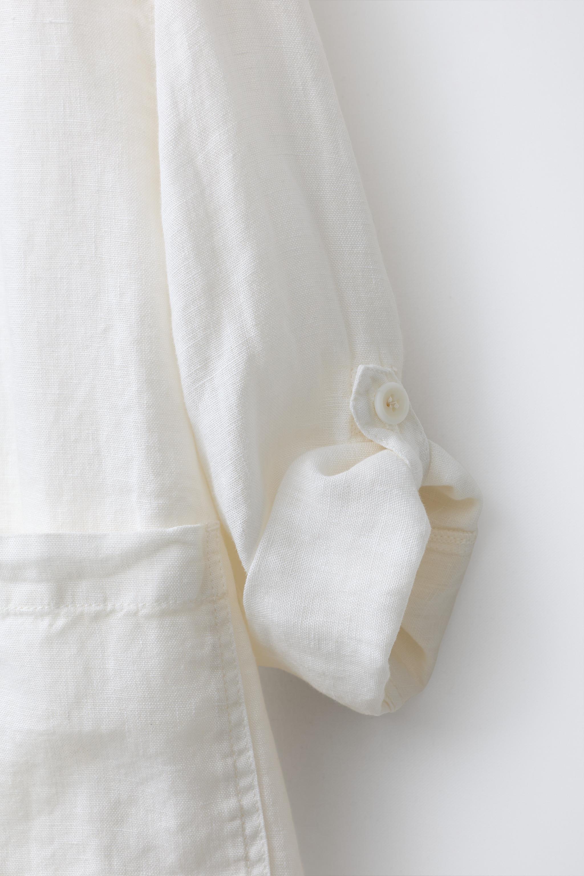 SURCHEMISE CAPUCHE 100 % LIN
